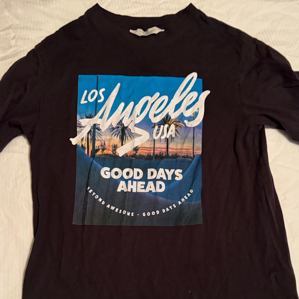 H&M Black 'Good Days Ahead' Graphic Tee